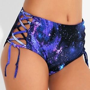 Purple Galaxy reversible swim bottom
